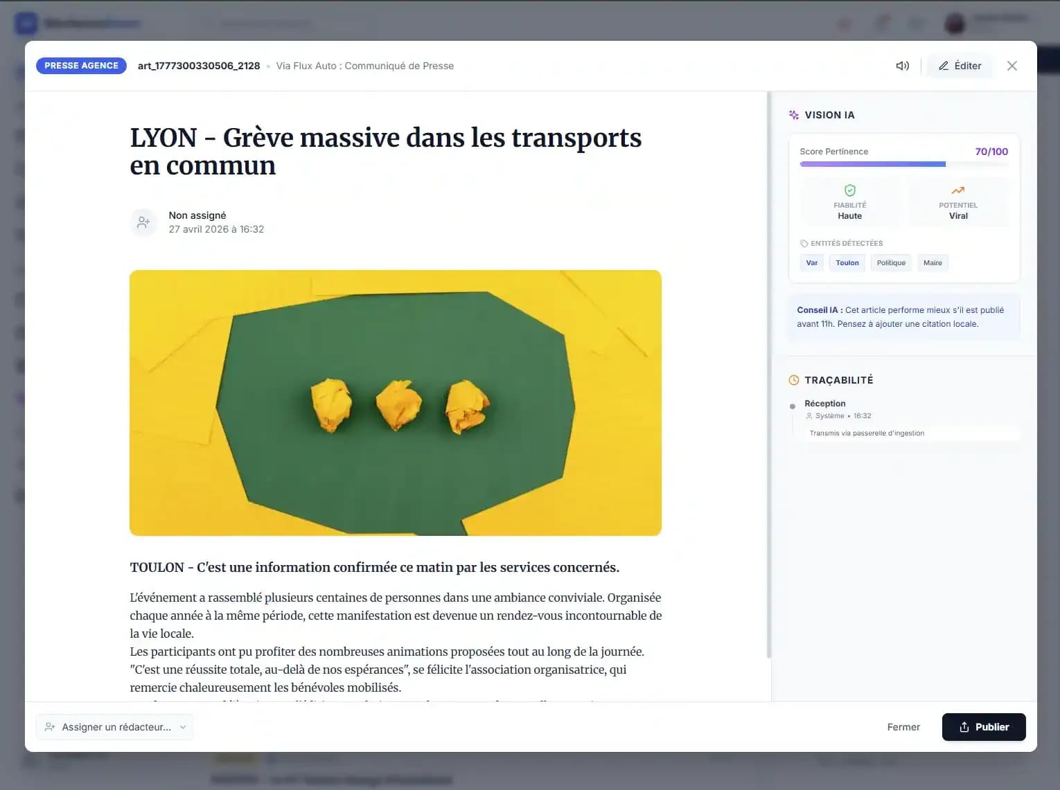 Le centre névralgique de toutes vos publications