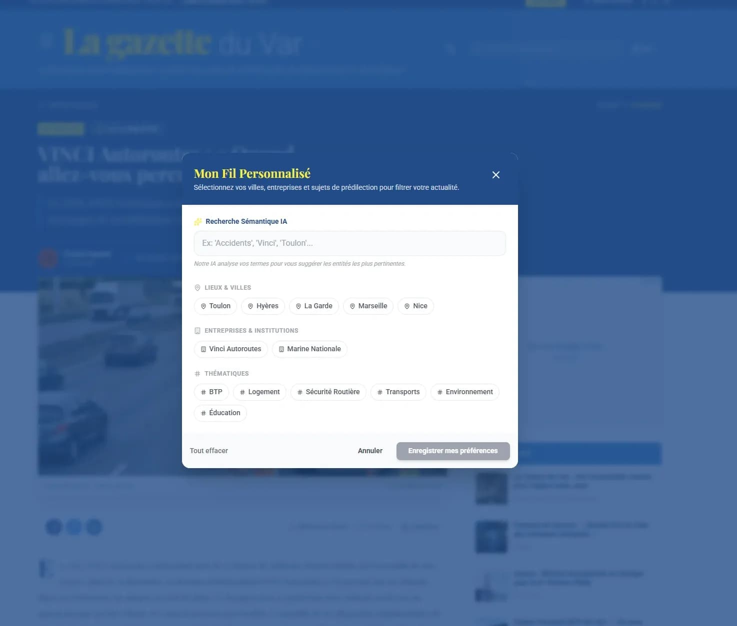 Un fil d'actualité personnalisé propulsé par l'intelligence artificielle